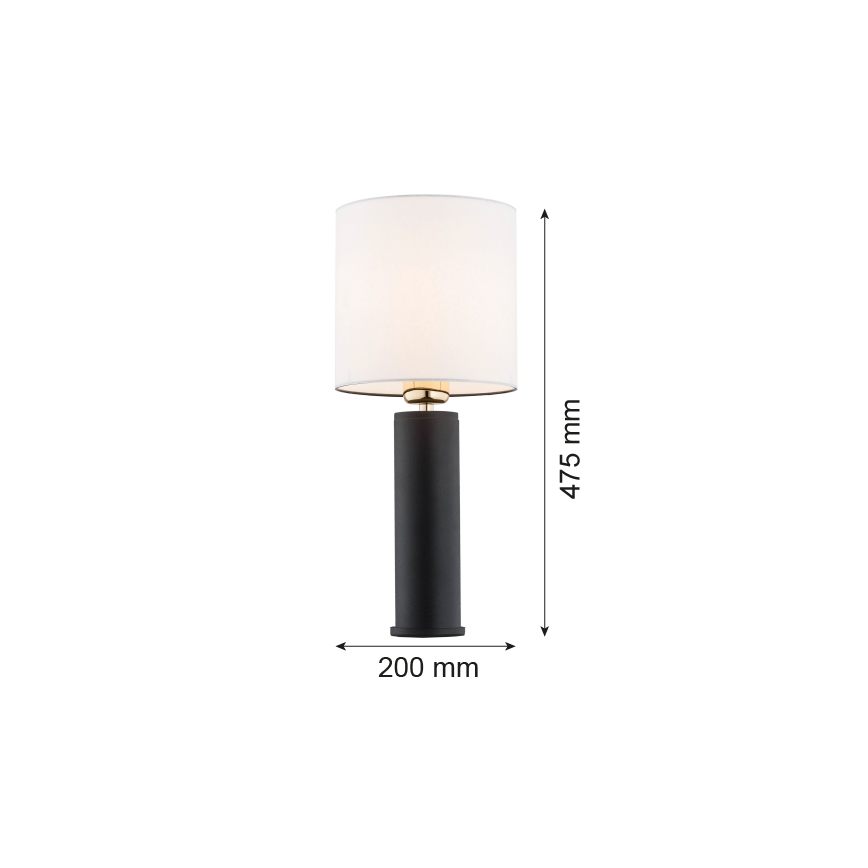 Argon 4233 - Tischlampe ALMADA 1xE27/15W/230V schwarz/weiß