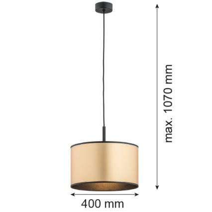 Argon 4291 - Hängeleuchte KARIN 1xE27/15W/230V messing/schwarz