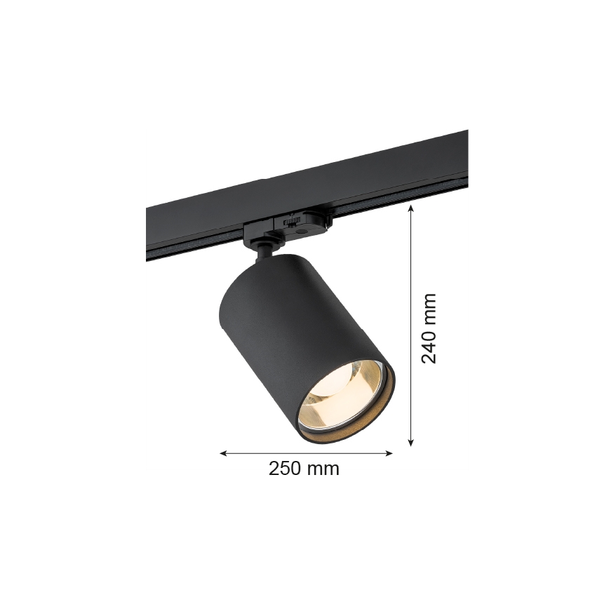 Argon 4306 - Strahler für Schienensystem BERGEN 1xE27/15W/230V schwarz