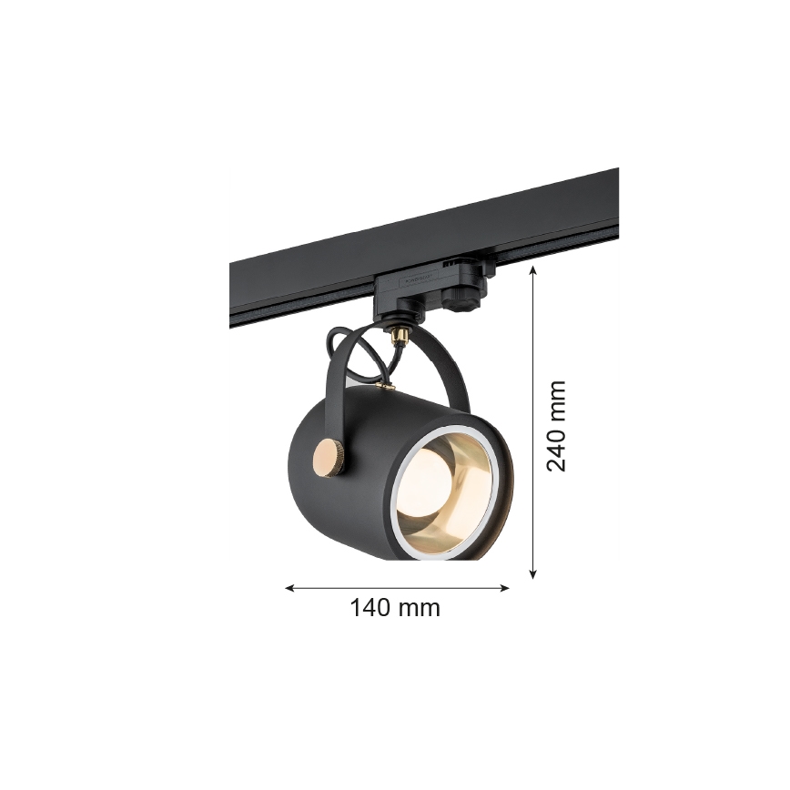 Argon 4311 - Strahler für Schienensystem NET 1xE27/15W/230V schwarz