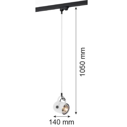 Argon 4312 - Hängeleuchte für Schienensystem NET 1xE27/15W/230V weiß