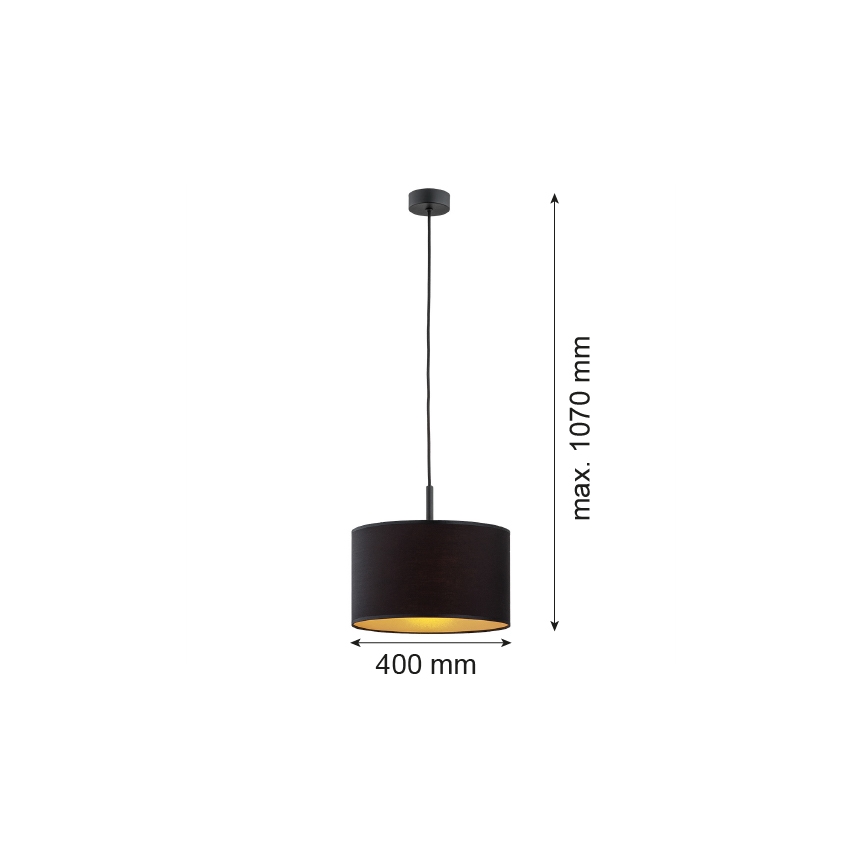 Argon 4341 - Hängeleuchte an Kabel KARIN 1xE27/15W/230V schwarz/gold