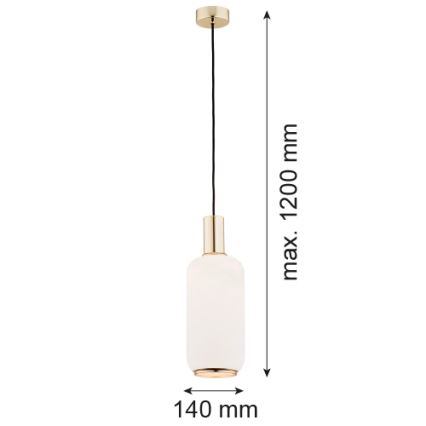Argon 4356 - Hängeleuchte SAGUNTO 1xE27/15W/230V d 14 cm Messing
