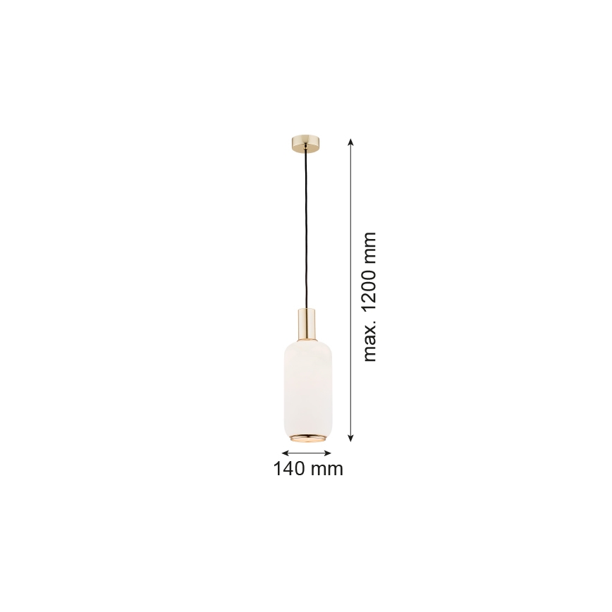 Argon 4356 - Hängeleuchte SAGUNTO 1xE27/15W/230V d 14 cm Messing