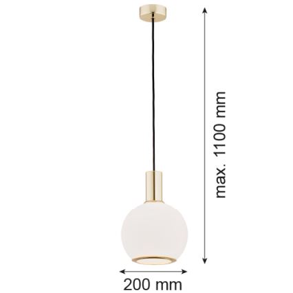 Argon 4357 - Hängeleuchte SAGUNTO 1xE27/15W/230V Durchschn. 20 cm messing