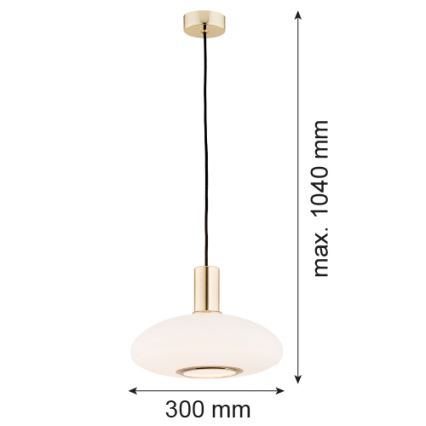 Argon 4358 - Hängeleuchte SAGUNTO 1xE27/15W/230V Durchschn. 30 cm messing