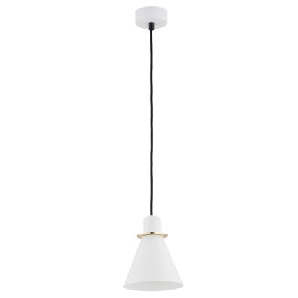 Argon 4680 - Kronleuchter an Schnur BEVERLY 1xE27/15W/230V weiß/gold