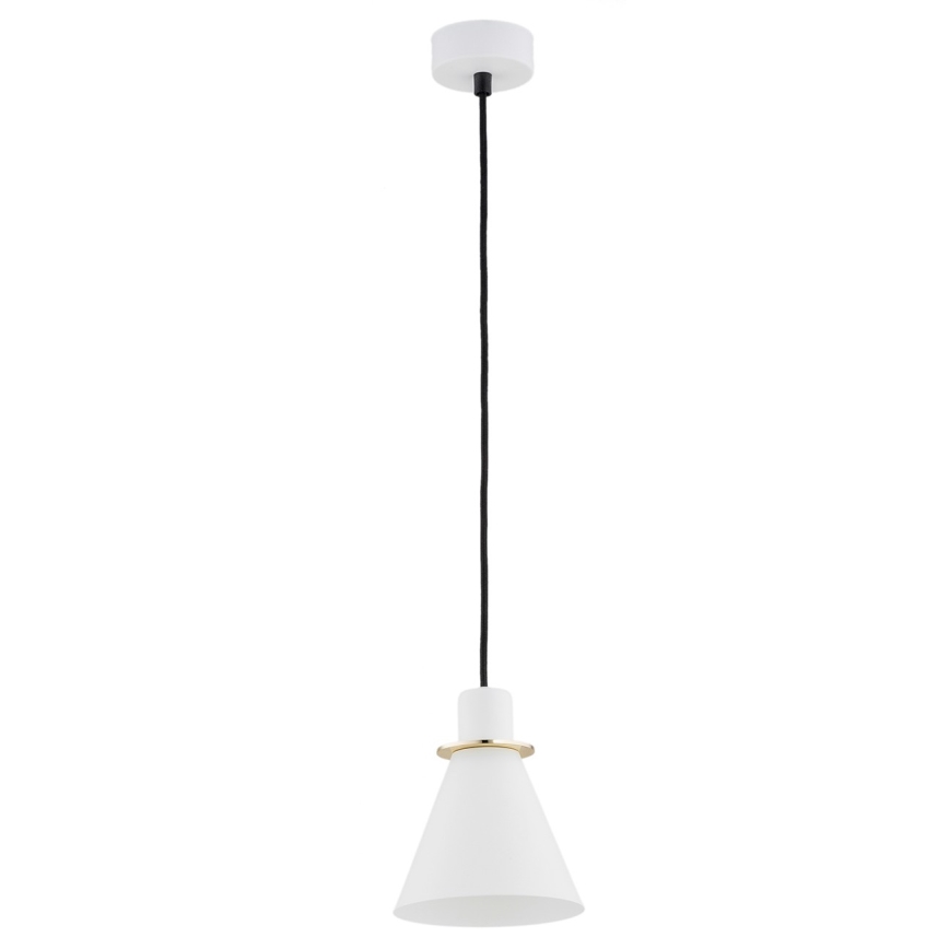 Argon 4680 - Kronleuchter an Schnur BEVERLY 1xE27/15W/230V weiß/gold