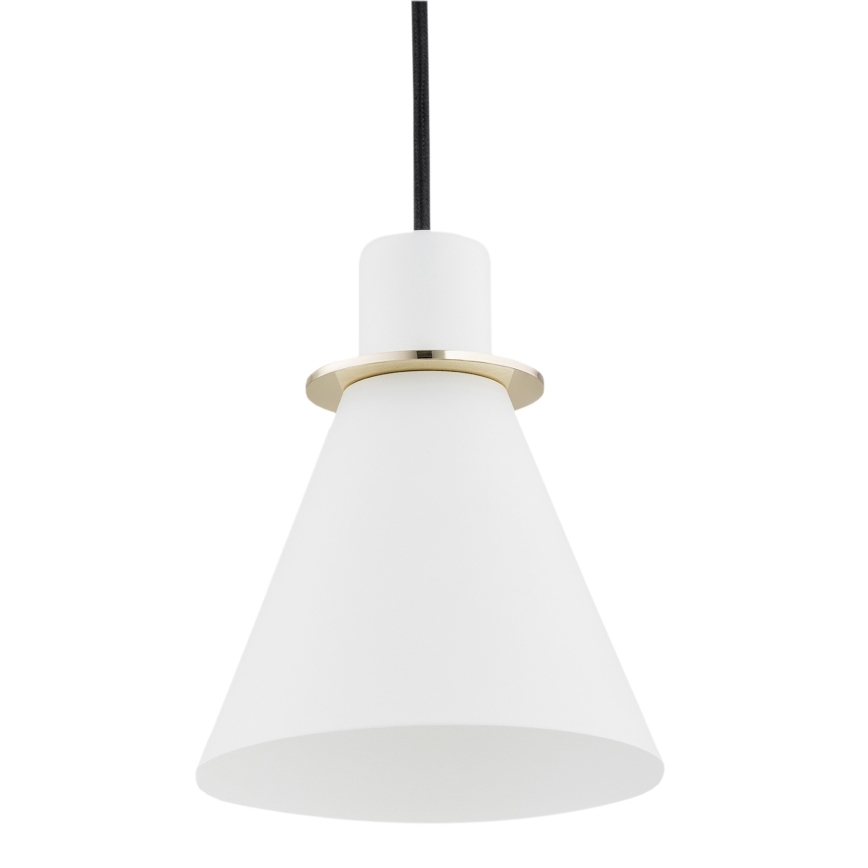 Argon 4680 - Kronleuchter an Schnur BEVERLY 1xE27/15W/230V weiß/gold