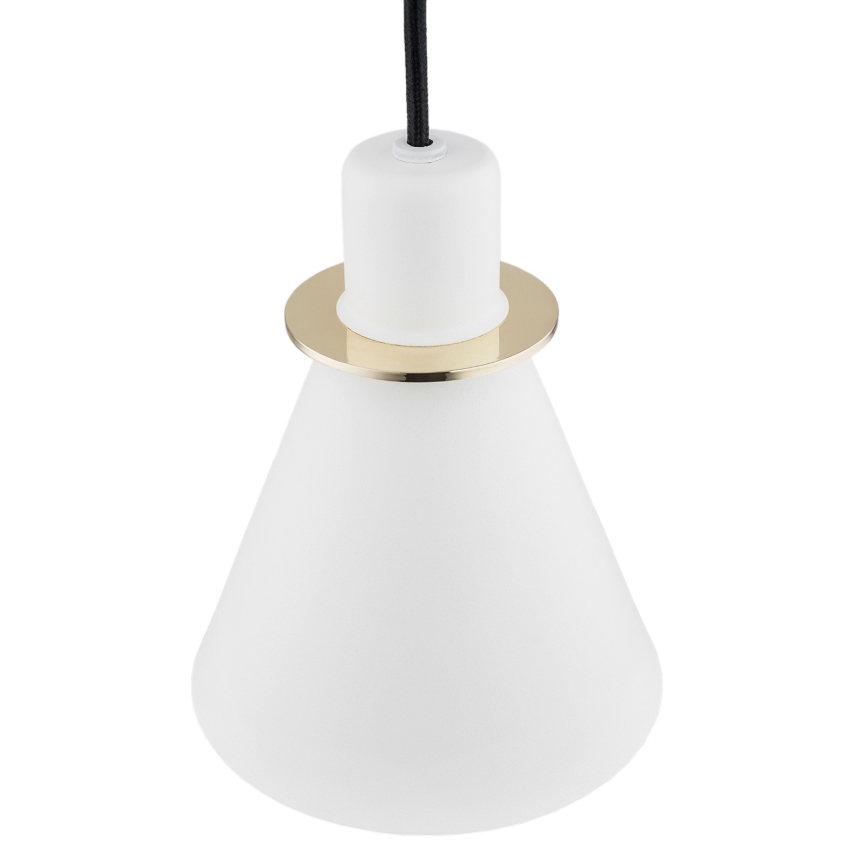 Argon 4680 - Kronleuchter an Schnur BEVERLY 1xE27/15W/230V weiß/gold