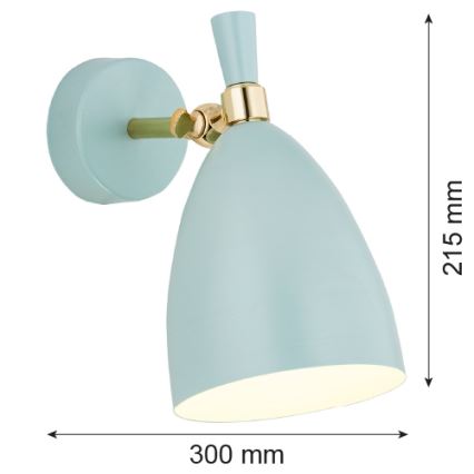 Argon 4700 - Wandleuchte CHARLOTTE 1xE27/15W/230V blau/gold