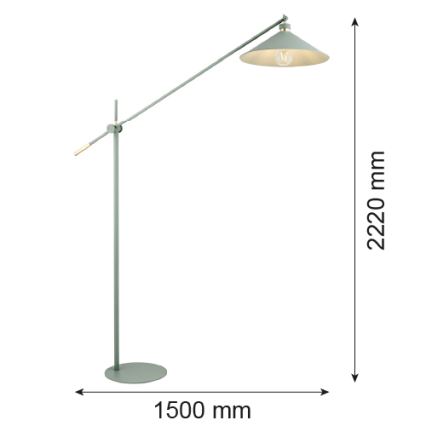 Argon 4733 - Stehlampe NASHVILLE 1xE27/15W/230V grün