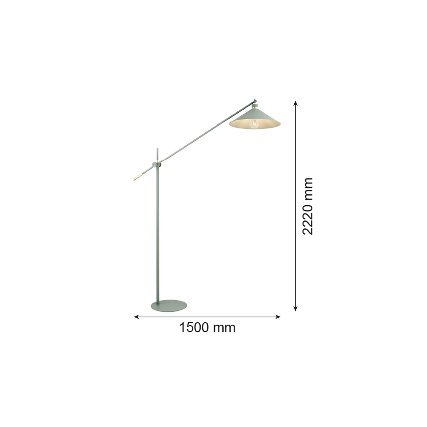 Argon 4733 - Stehlampe NASHVILLE 1xE27/15W/230V grün