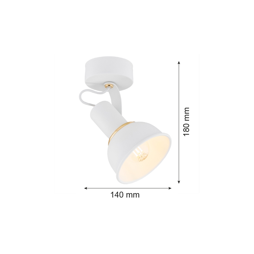 Argon 4899 - Spotlight TWIST 1xE14/7W/230V weiß/gold