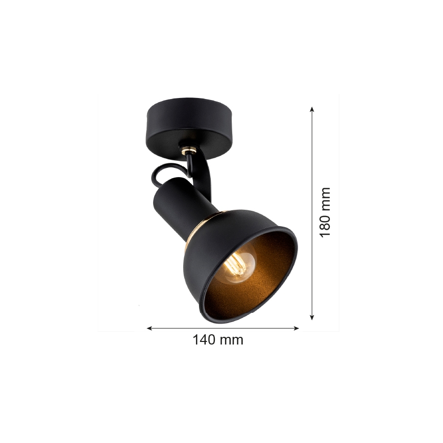 Argon 4900 - Spotlight TWIST 1xE14/7W/230V schwarz/gold