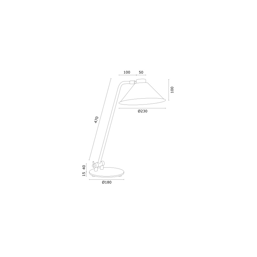 Argon 4996 - Tischlampe GABIAN 1xE27/15W/230V weiß