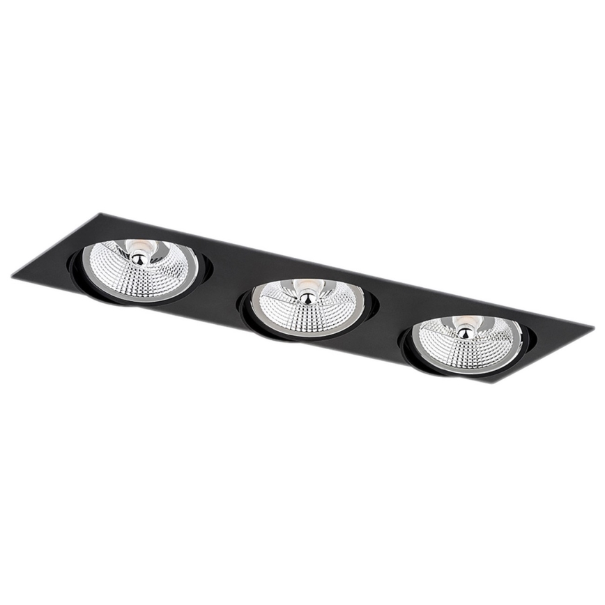 Argon 6116 - Einbaubeleuchtung OLIMP 3xGU10-AR111/12W/230V schwarz