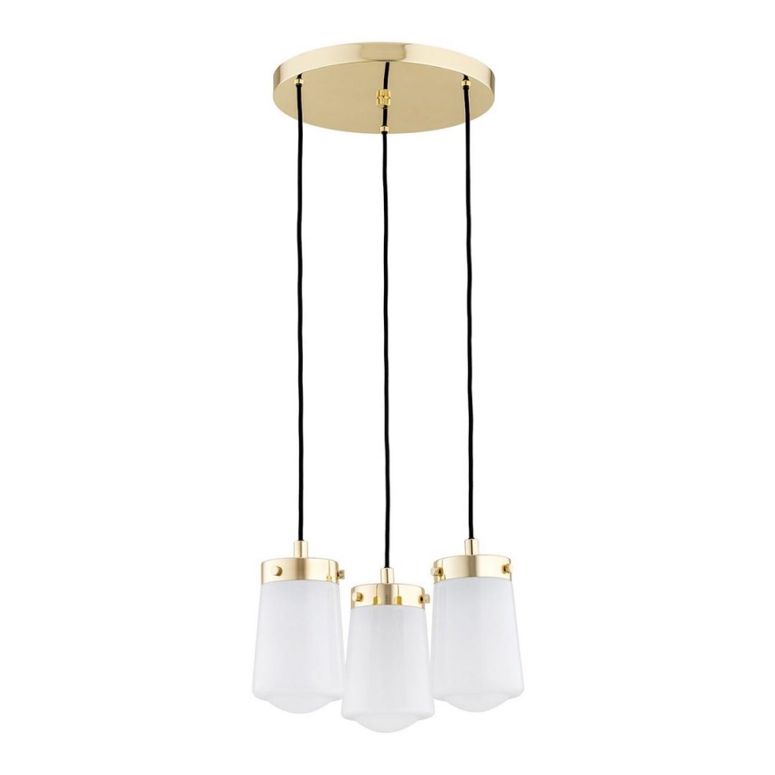 Argon 6164 - Hängeleuchte PASADENA 3xE27/15W/230V gold/weiß