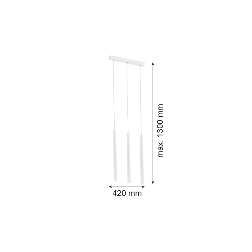 Argon 6178 - Hängeleuchte ETNA 3xG9/6W/230V weiß