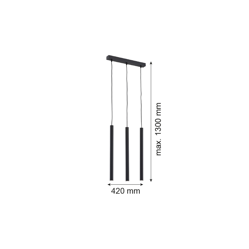 Argon 6179 - Hängeleuchte ETNA 3xG9/6W/230V schwarz