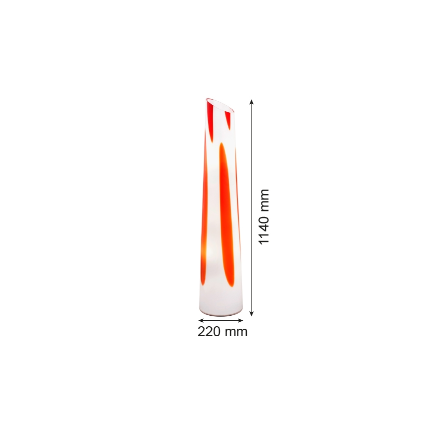 Argon 7042 - Stehlampe POLONIA 2xE27/15W/230V weiß/rot