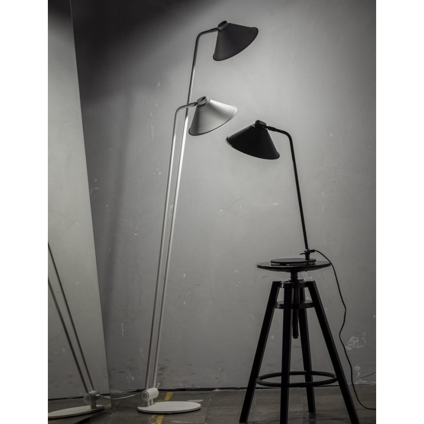 Argon 7074 - Stehlampe GABIAN 2xE27/15W/230V weiß