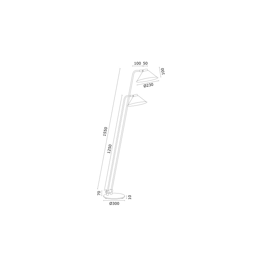 Argon 7074 - Stehleuchte GABIAN 2xE27/15W/230V weiß