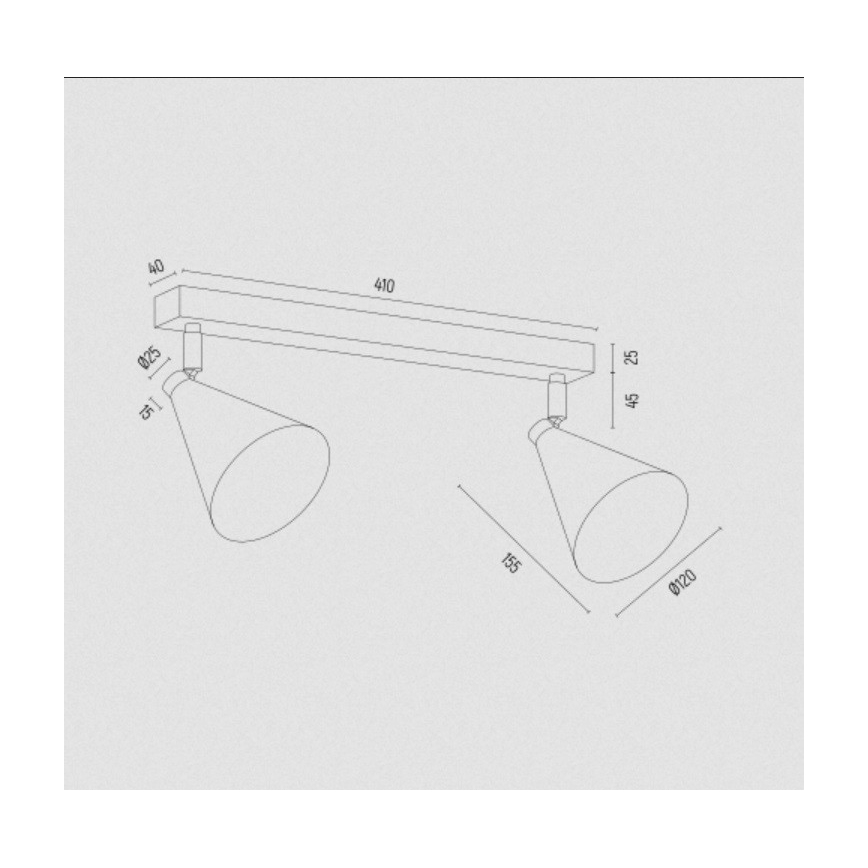 Argon 7149 - Strahler LUCINDA 2xE14/7W/230V golden