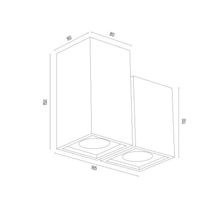 Argon 7175 - Strahler MORTIMER 2xGU10/5W/230V