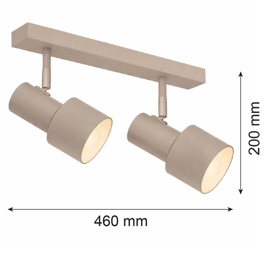 Argon 7294 - Deckenspot DOR 2xE27/15W/230V beige