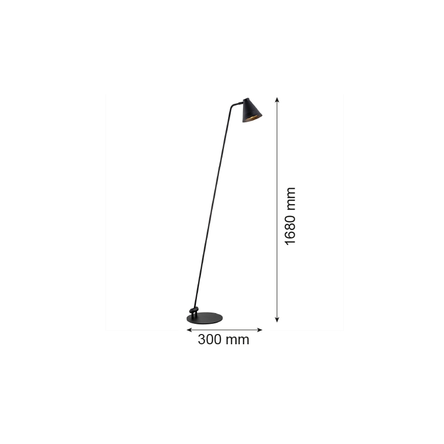 Argon 8003 - Bodenlampe AVALONE 1xE27/15W/230V schwarz