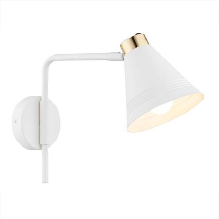 Argon 8006 - Wandlampe AVALONE 1xE27/15W/230V 34 cm weiß/gold