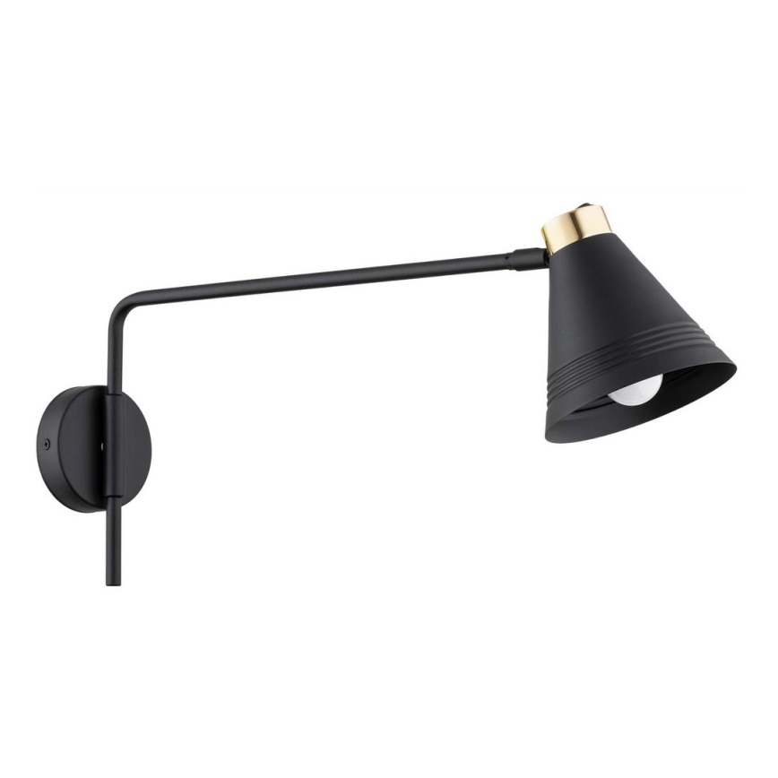 Argon 8009 - Wandlampe AVALONE 1xE27/15W/230V 57 cm schwarz/gold