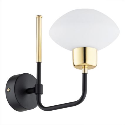 Argon 8032 - Wandlampe RAVELLO 1xE14/15W/230V schwarz/gold