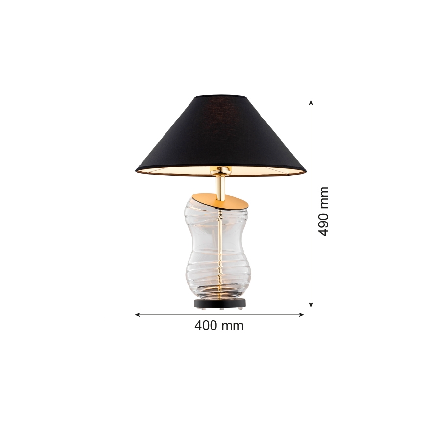 Argon 8037 - Tischlampe VENETO 1xE27/15W/230V schwarz/messing
