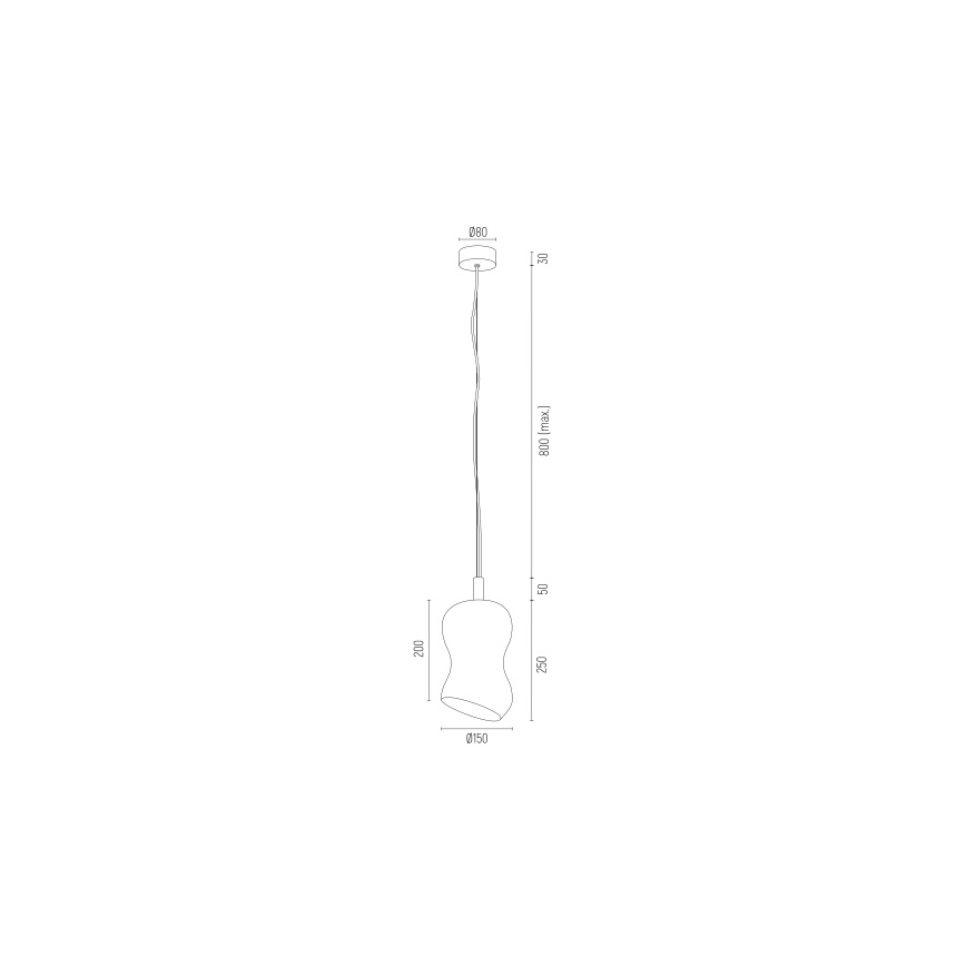 Argon 8038 - Hängeleuchte SALERNO 1xE27/15W/230V gold