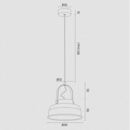 Argon 8285 - Hängeleuchte an Schnur DAKOTA 1xE27/15W/230V schwarz