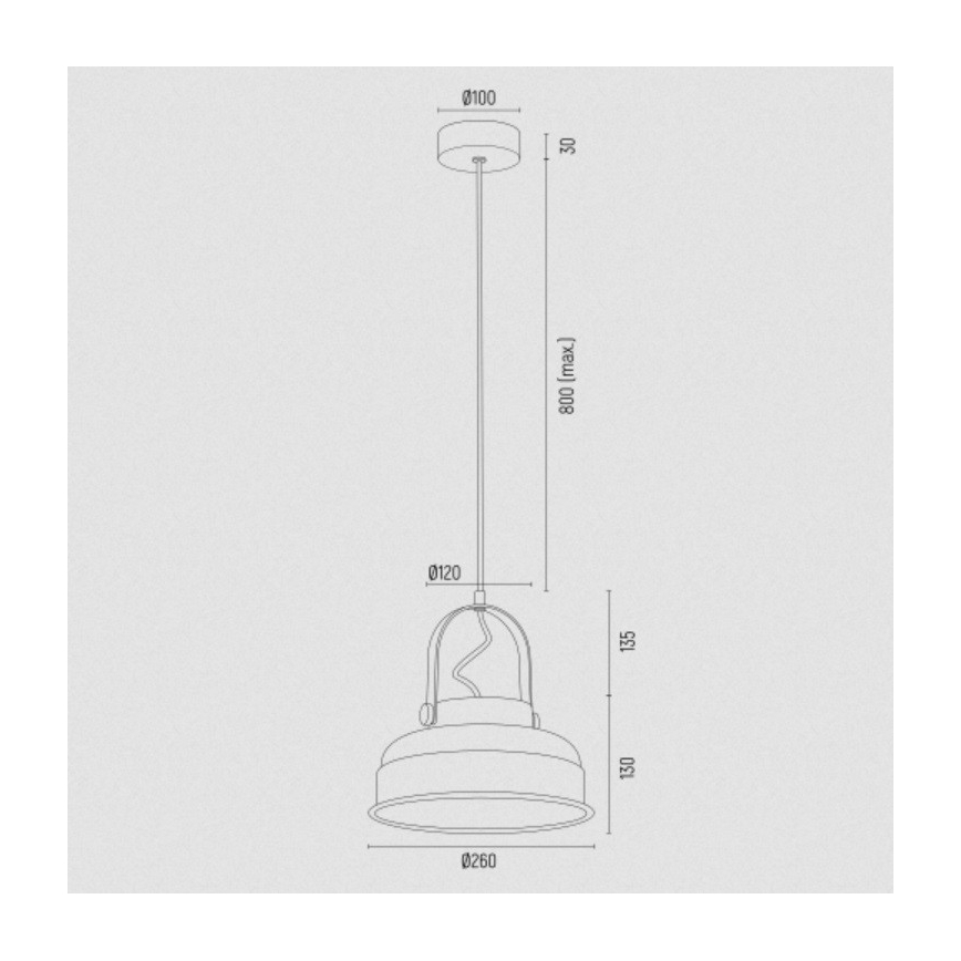 Argon 8285 - Hängeleuchte an Schnur DAKOTA 1xE27/15W/230V schwarz