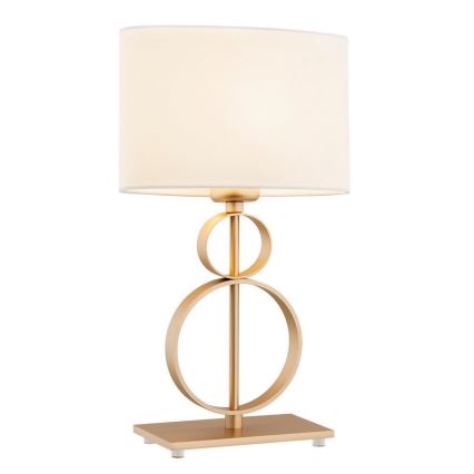 Argon 8310 - Tischlampe PERSEO 1xE27/15W/230V 42 cm creme/gold