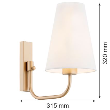 Argon 8312 - Wandlampe SAFIANO 1xE27/15W/230V golden