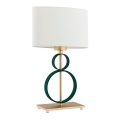 Argon 8317 - Tischlampe PERSEO 1xE27/15W/230V 42 cm creme/grün