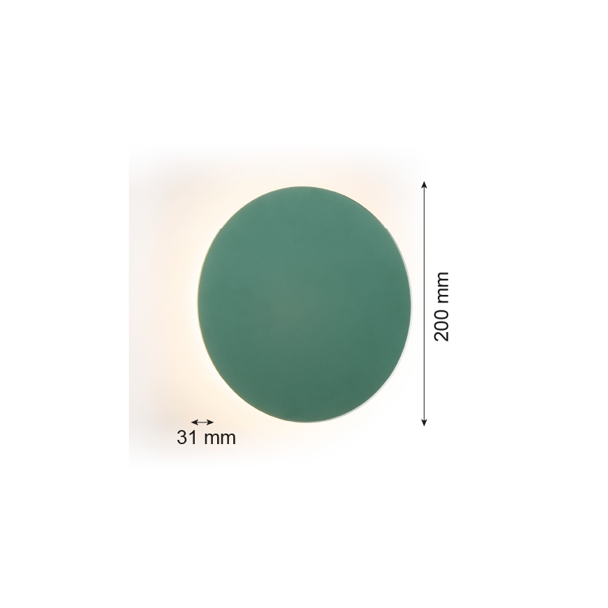 Argon 8324 - LED-Wandbeleuchtung OREGON PLUS LED/4,5W/230V 3000K 20 cm grün