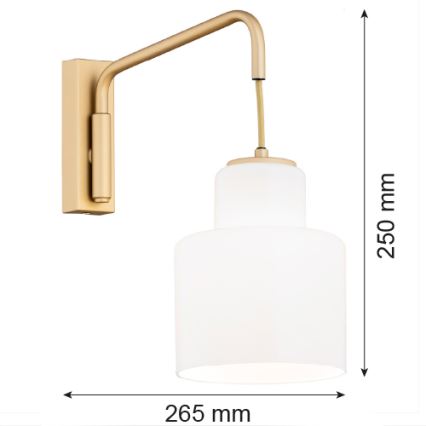 Argon 8371 - Wandleuchte DIUNA 1xE27/15W/230V golden