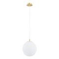 Argon 8507 - Hängeleuchte an Schnur PALOMA 1xE27/15W/230V d 25 cm golden/weiß