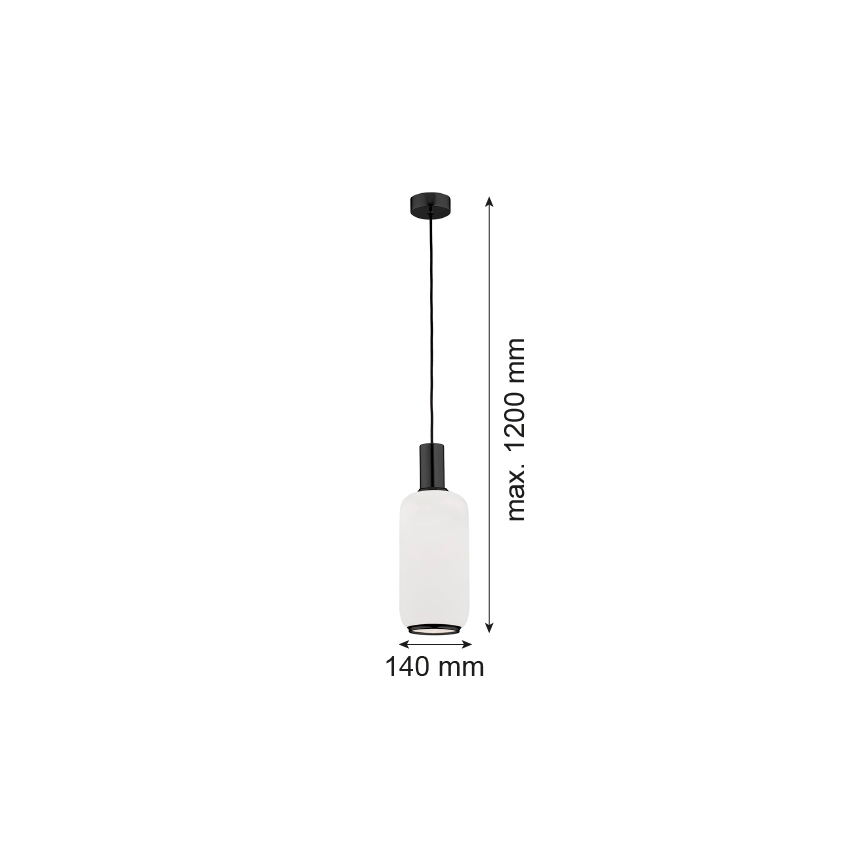 Argon 8563 - Hängeleuchte SAGUNTO PLUS 1xE27/15W/230V d 14 cm schwarz