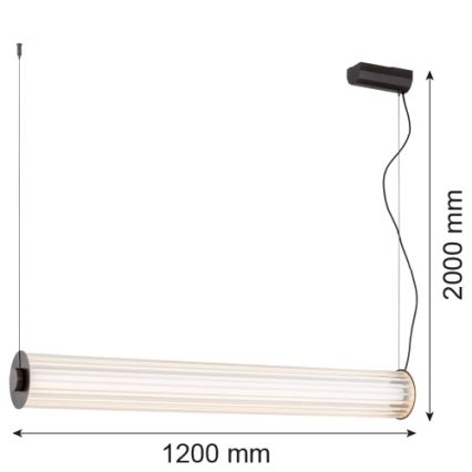 Argon 8625 - LED-Hängeleuchte HAMPTON LED/90W/230V 3000K 120 cm schwarz