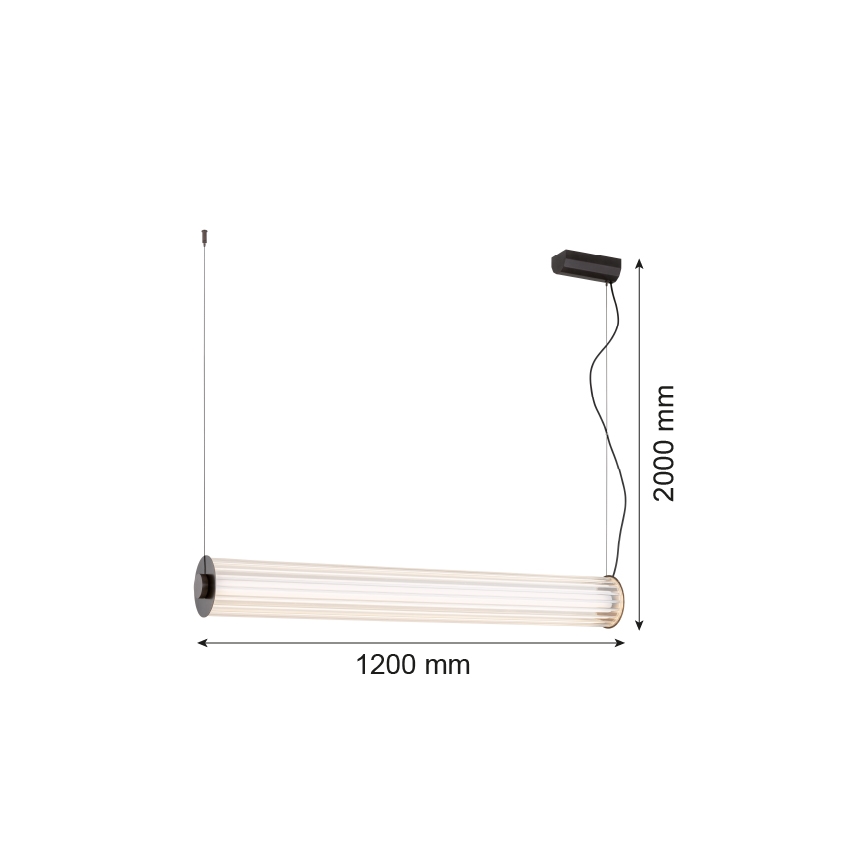 Argon 8625 - LED-Hängeleuchte HAMPTON LED/90W/230V 3000K 120 cm schwarz