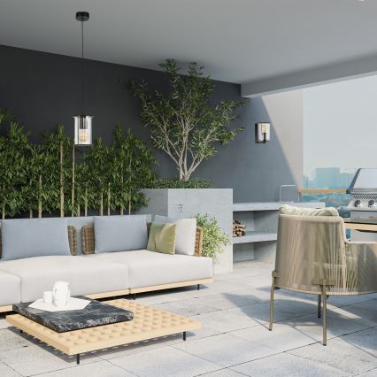 Argon 8748 - Outdoor-Wandleuchte NORFOLK 1xE27/15W/230V IP44 schwarz
