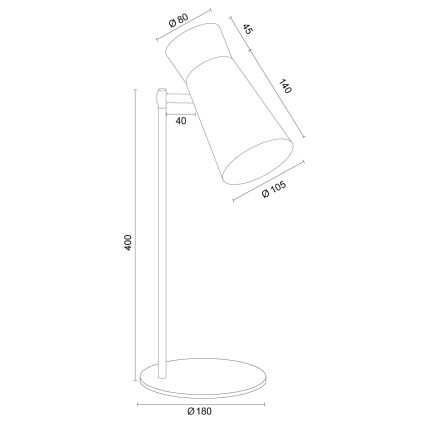 Argon 8875 - Tischleuchte LORD 1xE14/7W/230V schwarz