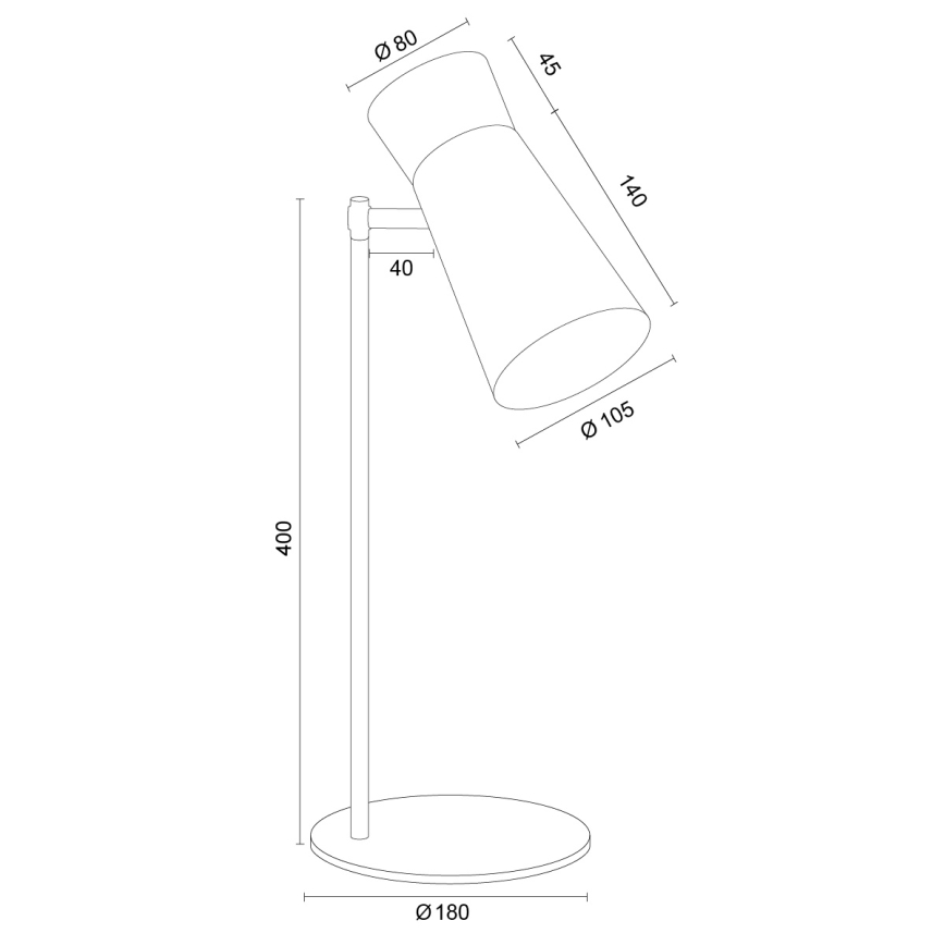 Argon 8875 - Tischleuchte LORD 1xE14/7W/230V schwarz